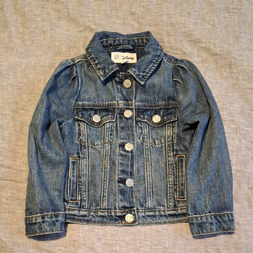 Girls' Denim Jacket with Minnie Mouse Patch - Blue - Picture 2 of 4